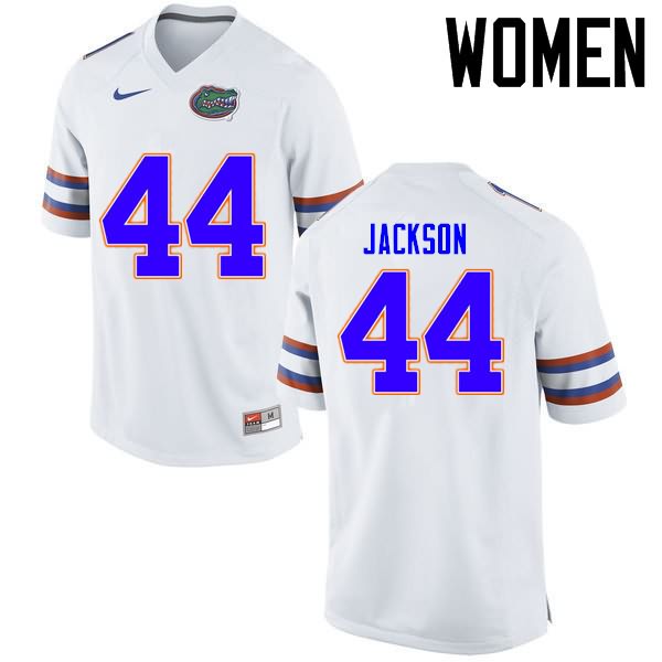 NCAA Florida Gators Rayshad Jackson Women's #44 Nike White Stitched Authentic College Football Jersey RKM7764WC